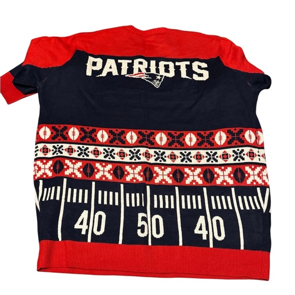 Team Apparel New England Patriots Light Up Touchdown Sweater Christmas Size XL - Picture 11 of 14